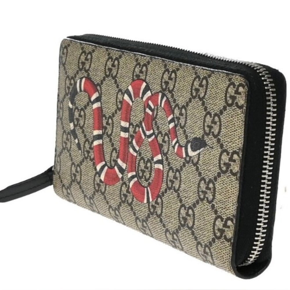 Gucci GG Pattern King Snake Motif Wallet